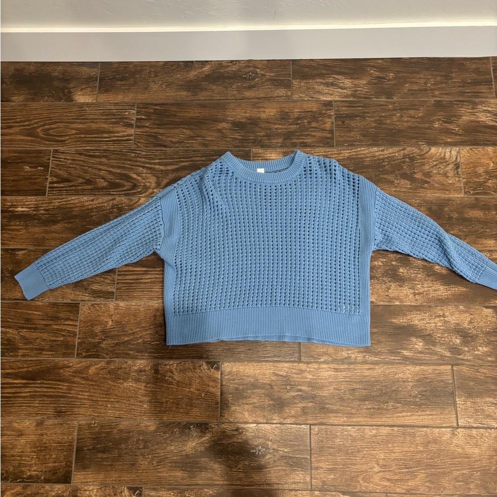 Old Navy Textured Knit Sweater in Soft Blue